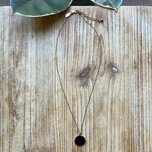 ♠️ Kate Spade “Skirt the Rules” Black Disc Necklace